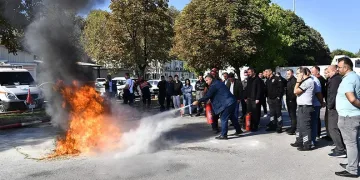 Osmangazi Belediyesi’nde yangın tatbikatı
