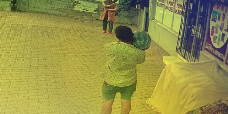 Antalya’da karpuz çalarken yalandı