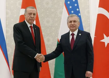 Erdoğan, Özbekistanlı mevkidaşı Mirziyoyev ile görüştü