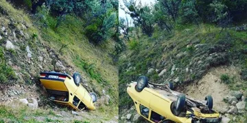 Ankara’da otomobil takla attı