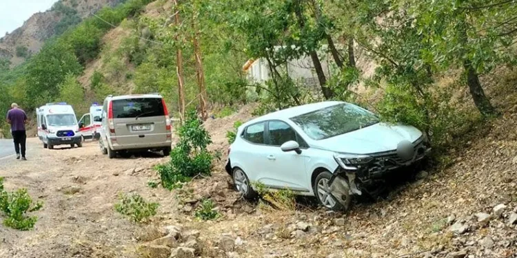 Tunceli’de araç yoldan çıktı: 3 yaralı