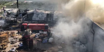 Manisa’da fabrika yangını