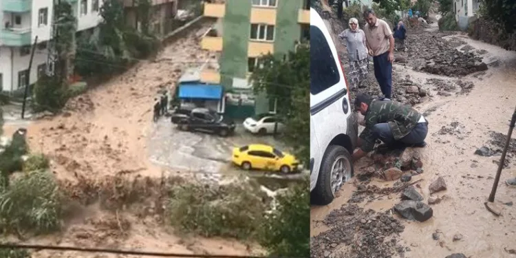 Artvin’de dereler taştı, yollar çamurla kaplandı
