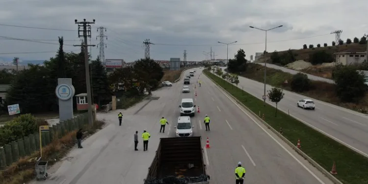 Bursa’da dron destekli trafik uygulaması