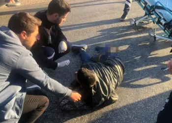 Feci kazada ayağı parçalandı