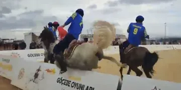 Bursa’da göçebe oyunlarında talihsiz kaza