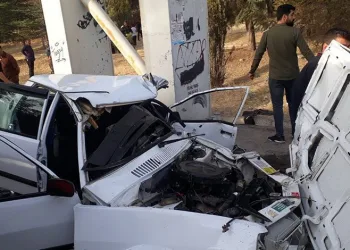 Van’da otomobil üst geçit direğine çarptı: 2 yaralı