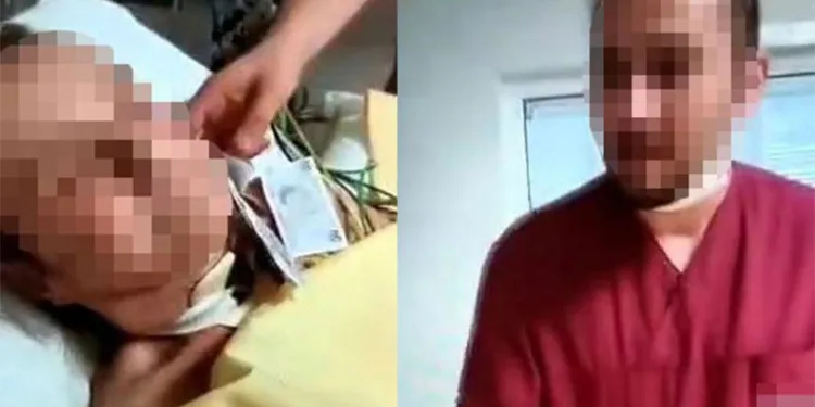 Hastanede skandal! Yaşlı kadını korkutup eğlendiler