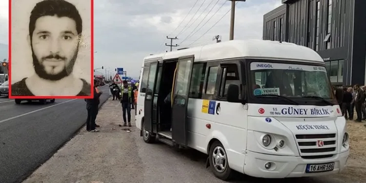 Bursa’da 23 yaşındaki işçi minibüsün altında can verdi!