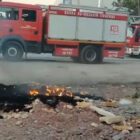 Bursa'da kamyon alev alev yandı