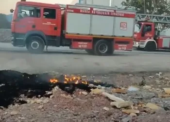 Bursa’da kamyon alev alev yandı
