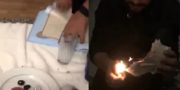 İçki masasında Kur’an-ı Kerim’i yırtıp yaktılar
