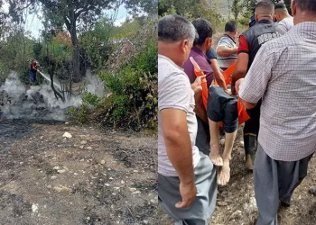 Yangın söndürürken kalp krizi geçirdi