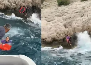 Antalya’da tekneleri alabora oldu, kayalıklarda mahsur kaldılar