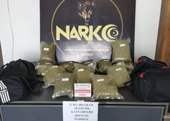 Kayseri’de 12 kilo uyuşturucu ele geçirildi