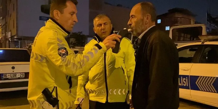 Bursa’da alkollü sürücünün protez diş hassasiyeti