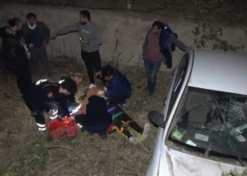 Kırıkkale’de alkollü sürücü otomobiliyle dereye düştü