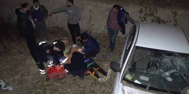 Kırıkkale’de alkollü sürücü otomobiliyle dereye düştü