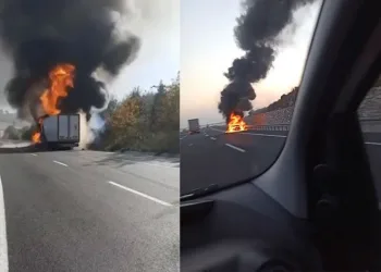 Bursa’da araç yangınları kameralarda