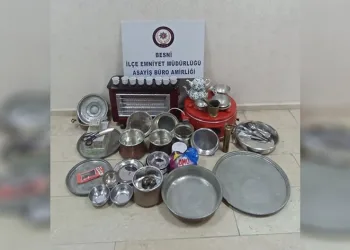 Bakır hırsızı suçüstü yakalandı