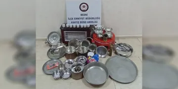 Bakır hırsızı suçüstü yakalandı