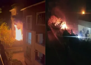 Apartman dairesinde korkutan yangın