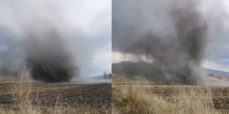 Tokat’ta hortum kameralara yansıdı