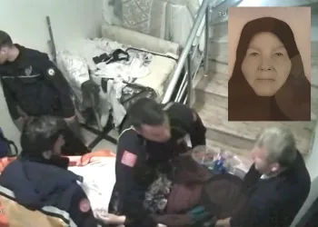 Yaşlı kadın 2. kattan aşağıya düştü
