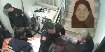 Yaşlı kadın 2. kattan aşağıya düştü