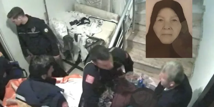Yaşlı kadın 2. kattan aşağıya düştü