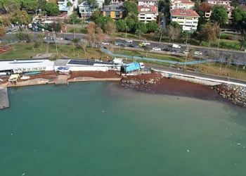 Caddebostan Sahil kırmızı yosunla kaplandı