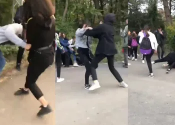 Öğrencilerin saç saça kavga ettiği o anlar