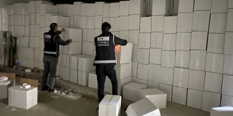 İstanbul’da büyük tütün kaçakçılığı operasyonu