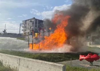 Çocuk parkında korkutan patlama