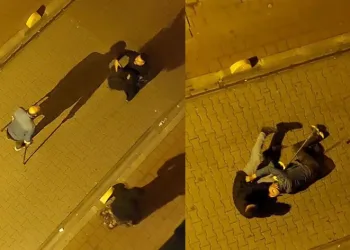 Fatih’te koltuk değnekli kavga