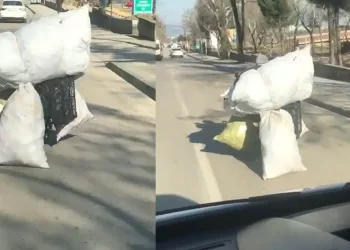 Bursa’da motosikletle tehlikeli taşımacılık