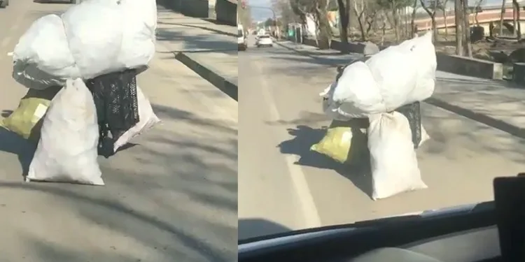 Bursa’da motosikletle tehlikeli taşımacılık