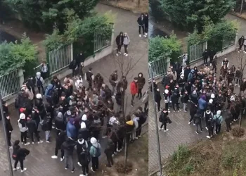 Liseli gençlerin tartışma anları kameralarda