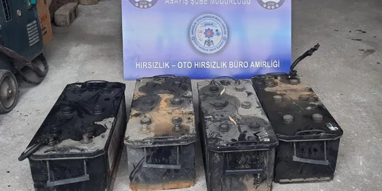Çoprum’da akü hırsızı yakalndı