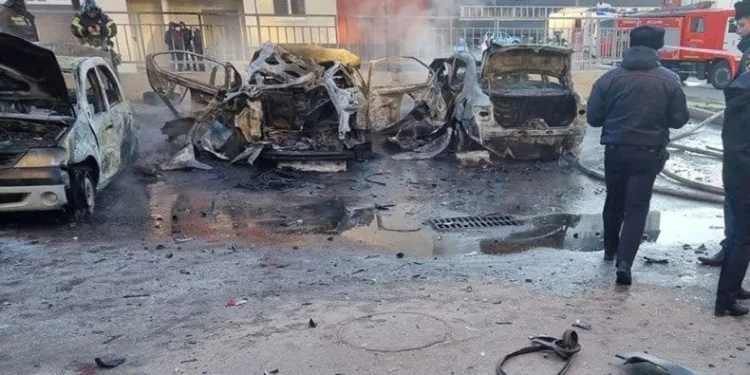 Rusya’da park halindeki araç patladı