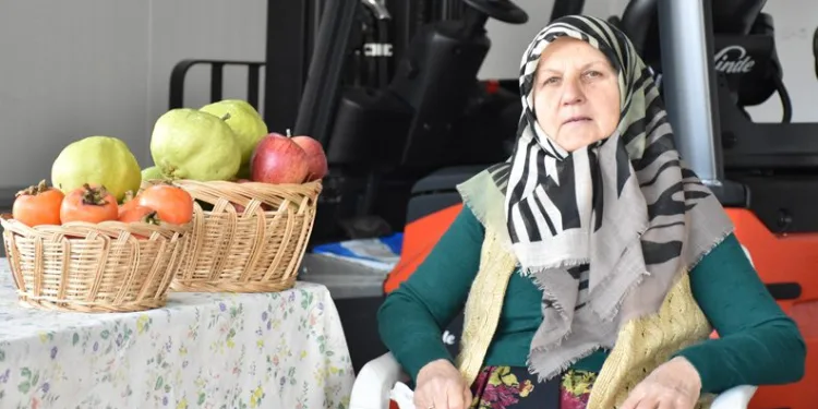 Yetiştirdiği armutları kendi buzhanesinde muhafaza ediyor