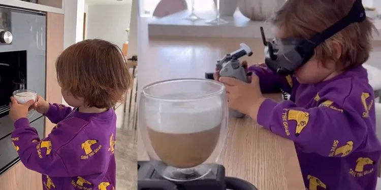 3 yaşındaki çocuğun dronlu kahvesi