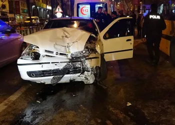 Yeni yıla kaza yaparak girdiler