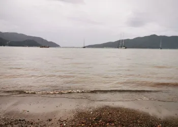 Marmaris’te denizin rengi kahverengi