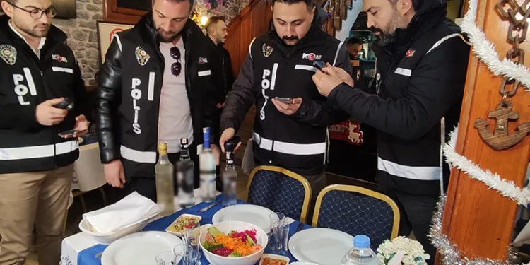 Yılbaşı akşamı kaçak içki denetimi