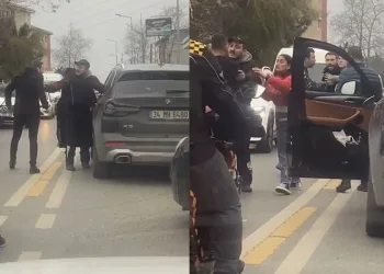 Sarıyer’de yol verme kavgası
