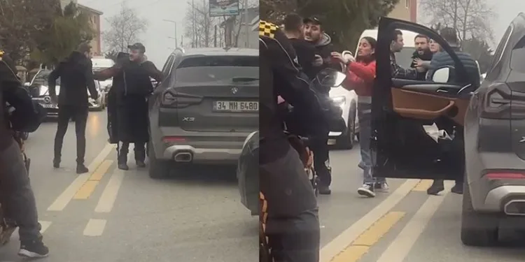 Sarıyer’de yol verme kavgası
