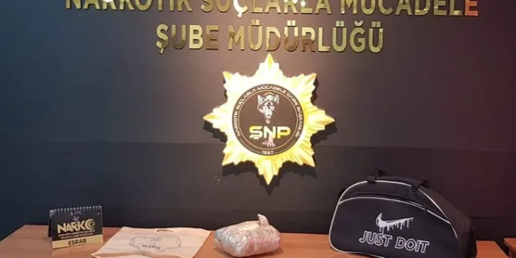 Yolcu otobüsünde uyuşturucu ele geçirildi