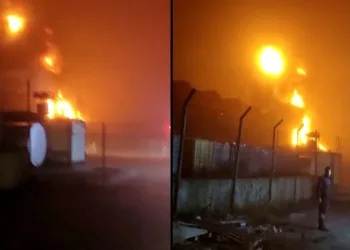 Bursa’da zift deposunda korkutan yangın