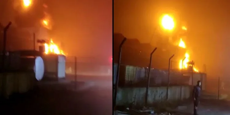 Bursa’da zift deposunda korkutan yangın